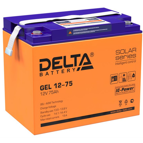 Аккумулятор Delta GEL 12-75