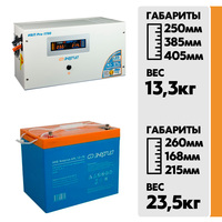 Комплект ИБП Энергия Pro-1700 12V + АКБ Энергия GPL 12-75