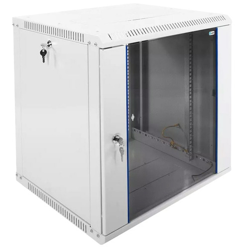 Шкаф телекоммуникационный настенный ЦМО разборный ЭКОНОМ 12U (600 × 520) дверь стекло, цвет черный ШРН-Э-12.500-9005