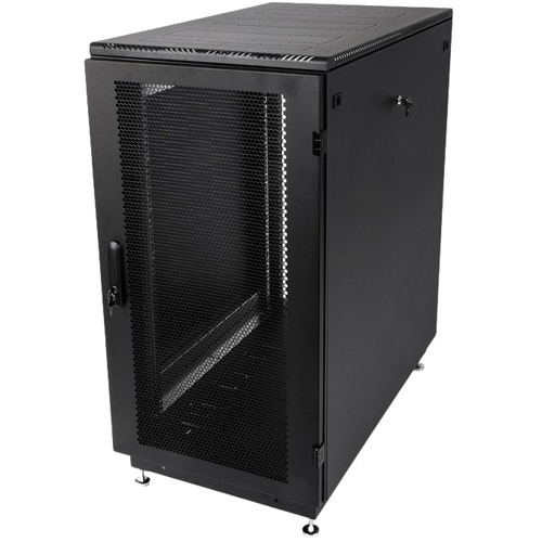 Шкаф телекоммуникационный напольный ЦМО 22U (600 × 1000) дверь перфорированная 2 шт., цвет чёрный ШТК-М-22.6.10-44АА-9005