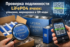 Проверка подлинности LiFePO4 ячеек: упаковка, маркировка и QR-коды