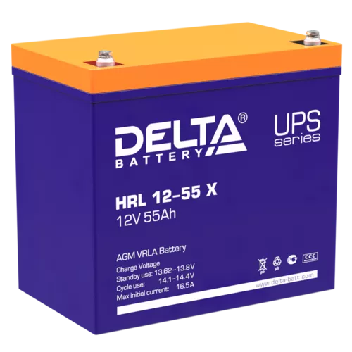 Аккумулятор Delta HRL 12-55 X