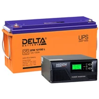 Комплект ИБП Hiden HPS20-1012 + Аккумулятор Delta DTM 12150L Комплект ИБП Hiden HPS20-1012 + Аккумулятор Delta DTM 12150L