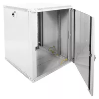 Шкаф телекоммуникационный настенный ЦМО разборный ЭКОНОМ 15U (600 × 650) дверь стекло, цвет черный ШРН-Э-15.650-9005